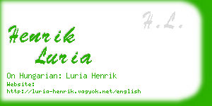 henrik luria business card